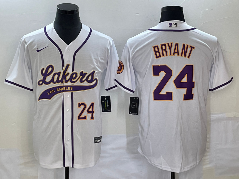 Men Los Angeles Lakers #24 Bryant white 2023 NBA Jersey style 8->los angeles lakers->NBA Jersey
